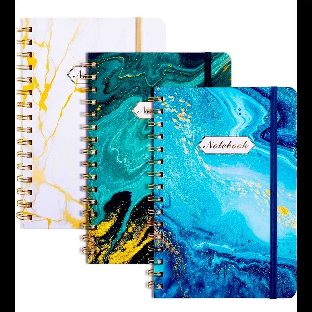 3 Pack A5 Spiral Notebook, Journals
